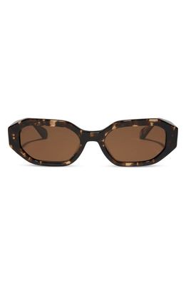 DIFF Allegra 53mm Polarized Oval Sunglasses in Brown