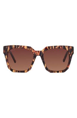 DIFF Ariana 54mm Gradient Square Sunglasses in Brown Gradient