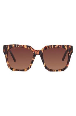 DIFF Ariana II 54mm Gradient Square Sunglasses in Brown Gradient 