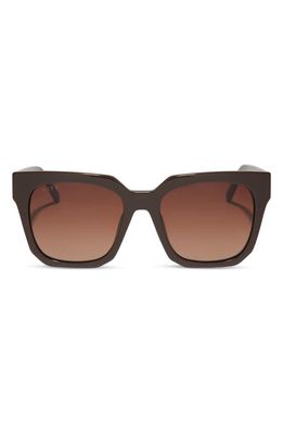 DIFF Ariana II 54mm Gradient Square Sunglasses in Truffle/Brown Gradient