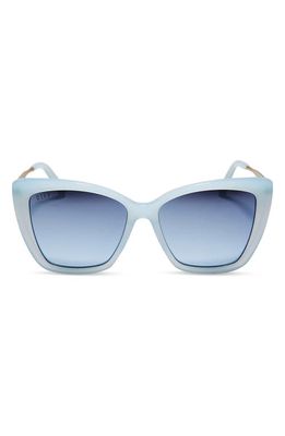 DIFF Becky 57mm Gradient Cat Eye Sunglasses in Blue/Blue Gradient Flash
