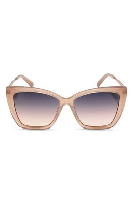 DIFF Becky 57mm Gradient Cat Eye Sunglasses in Taupe/Twilight Gradient