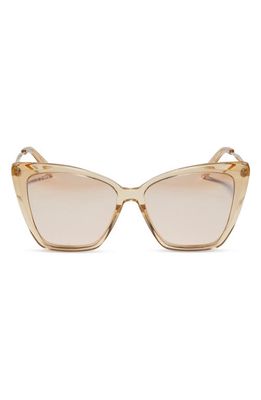 DIFF Becky II 56mm Cat Eye Sunglasses in Honey Crystal Flash