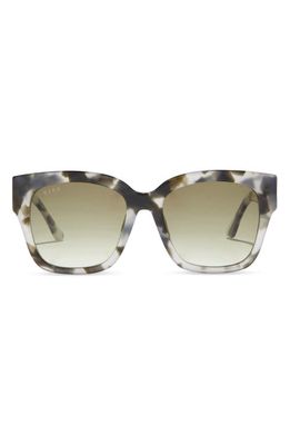 DIFF Bella II 54mm Polarized Gradient Square Sunglasses in Kombu/Olive Gradient