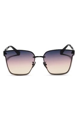 DIFF Bella V 63mm Gradient Oversize Square Sunglasses in Black/Twilight Gradient
