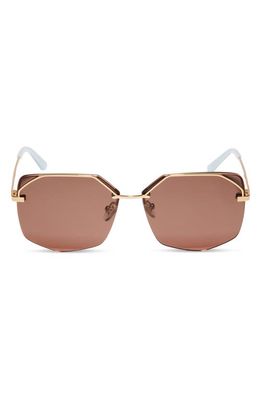 DIFF Bree 62mm Square Sunglasses in Gold/Brown