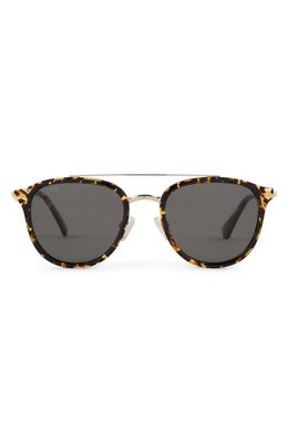 DIFF Camden 54mm Polarized Round Sunglasses in Brown Multi