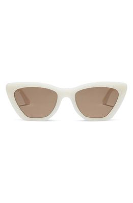 DIFF Camila 55mm Cat Eye Sunglasses in Ivory/Brown