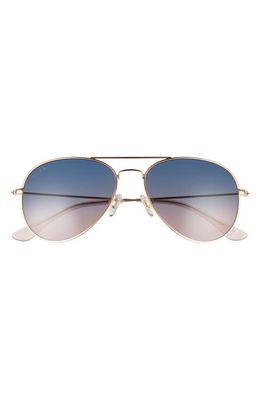 DIFF Cruz 58mm Polarized Aviator Sunglasses in Brushed Gold