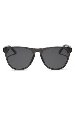 DIFF Darren 55mm Polarized Square Sunglasses in Black Smoke Crystal 