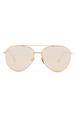 DIFF Dash 61mm Polarized Aviator Sunglasses in Brushed Gold