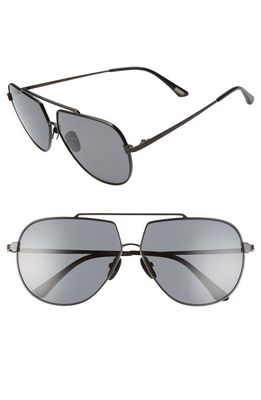 DIFF Denver 61mm Polarized Aviator Sunglasses in Black/Grey