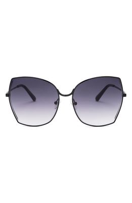 DIFF Donna 55mm Butterfly Sunglasses in Black
