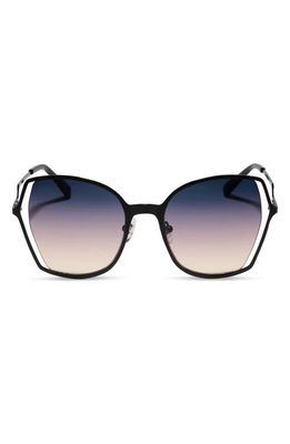 DIFF Donna II 55mm Gradient Square Sunglasses in Black/Twilight Gradient