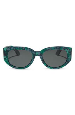 DIFF Drew 54mm Polarized Oval Sunglasses in Green