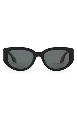DIFF Drew 54mm Polarized Oval Sunglasses in Grey