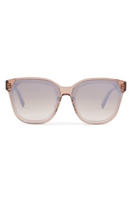 DIFF Gia 62mm Gradient Oversize Square Sunglasses in Rose Stone