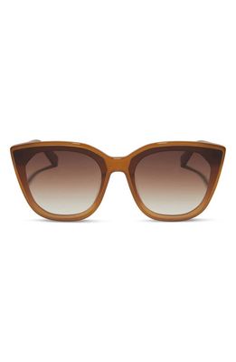 DIFF Gjelina 65mm Oversize Gradient Round Sunglasses in Brown Gradient