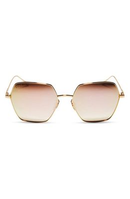 DIFF Harlowe 55mm Square Sunglasses in Gold/Taupe Flash