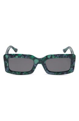 DIFF Indy 51mm Polarized Rectangular Sunglasses in Green