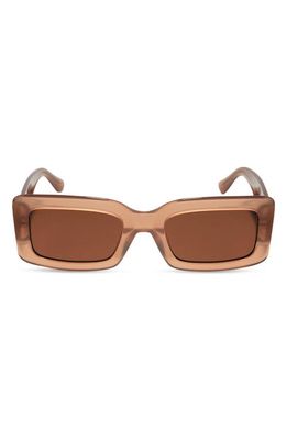 DIFF Indy 51mm Rectangular Sunglasses in Taupe/Brown