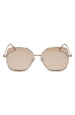 DIFF Iris 55mm Polarized Square Sunglasses in Honey Crystal Flash