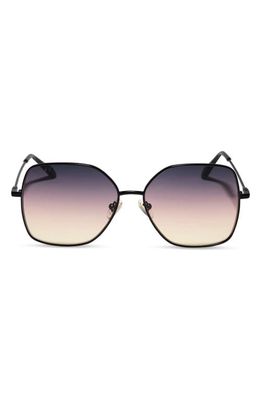 DIFF Iris 59mm Gradient Square Sunglasses in Black/Twilight Gradient