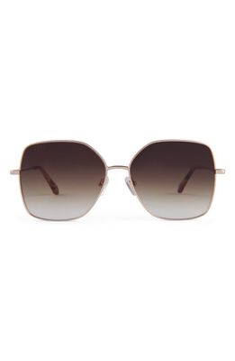 DIFF Iris 59mm Gradient Square Sunglasses in Brown Gradient Sharp