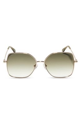 DIFF Iris 59mm Gradient Square Sunglasses in Gold/G15 Gradient