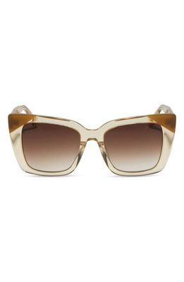 DIFF Lizzy 54mm Gradient Cat Eye Sunglasses in Brown Gradient