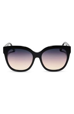 DIFF Maya 56mm Gradient Round Sunglasses in Black/Twilight Gradient