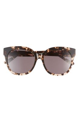 DIFF Maya 56mm Gradient Round Sunglasses in Brown