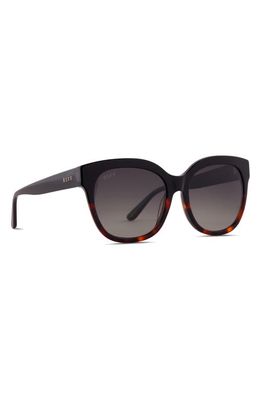 DIFF Maya 56mm Gradient Round Sunglasses in Grey Gradient
