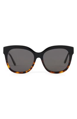 DIFF Maya 56mm Polarized Round Sunglasses in Black Multi