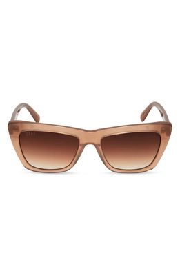 DIFF Natasha 56mm Cat Eye Sunglasses in Taupe/Brown Gradient