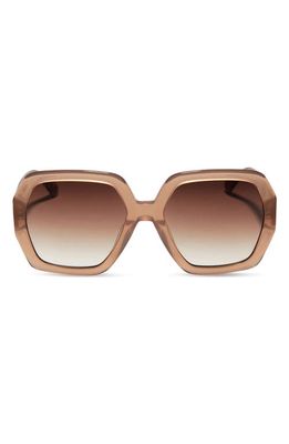 DIFF Nola 51mm Gradient Square Sunglasses in Taupe/Brown Gradient