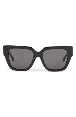 DIFF Remi II 53mm Polarized Rectangular Sunglasses in Black