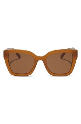 DIFF Rhys 51mm Polarized Square Sunglasses in Brown