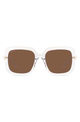 DIFF Sandra 55mm Square Sunglasses in Brown