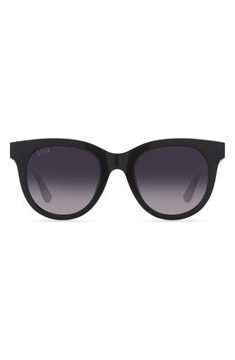DIFF Shay 51mm Gradient Polarized Cat Eye Sunglasses in Black