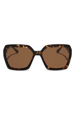 DIFF Sloane 54mm Square Sunglasses in Brown