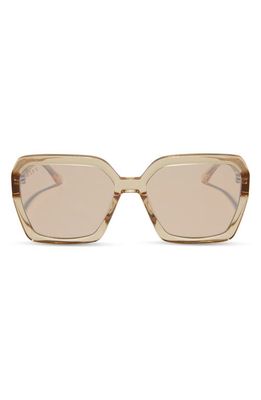 DIFF Sloane 54mm Square Sunglasses in Honey Crystal Flash