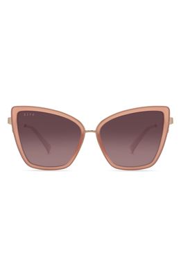 DIFF Valerie 59mm Gradient Cat Eye Sunglasses in Rose Gold /Oyster Pink