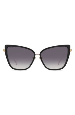 DIFF Valerie 59mm Polarized Gradient Cat Eye Sunglasses in Gold /Black