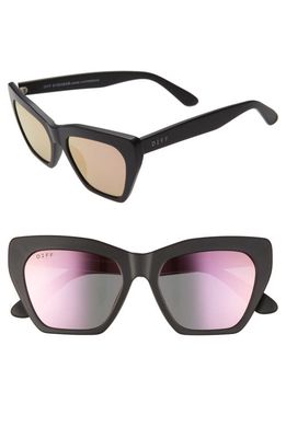 DIFF Wren 57mm Cat Eye Sunglasses in Matte Black/Taupe