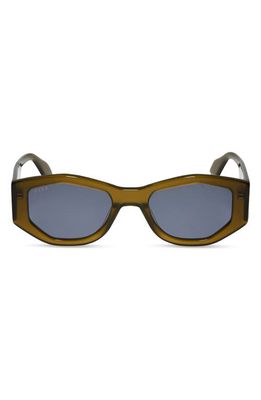 DIFF Zeo 52mm Geometric Sunglasses in Olive/Grey