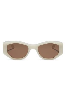 DIFF Zoe 52mm Oval Sunglasses in Ivory