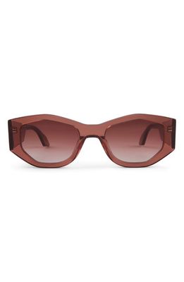 DIFF Zoe 55mm Gradient Square Sunglasses in Dusk Gradient