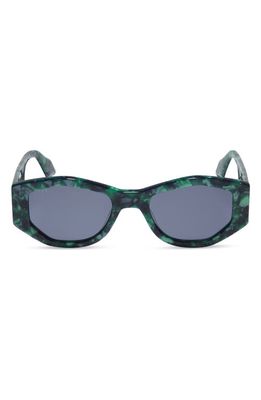 DIFF Zoe 55mm Polarized Square Sunglasses in Green