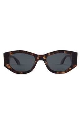 DIFF Zoe 55mm Polarized Square Sunglasses in Grey